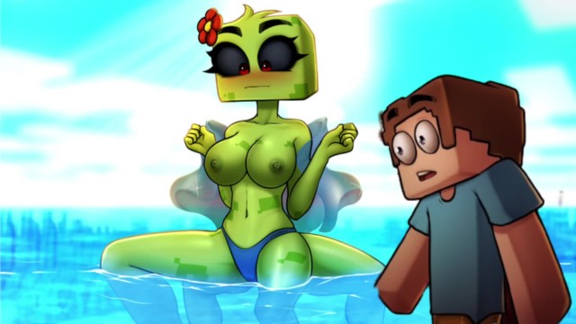 Minecraft Porn Hornycraft Creeper Boobs Job In The Beach Game Gallery