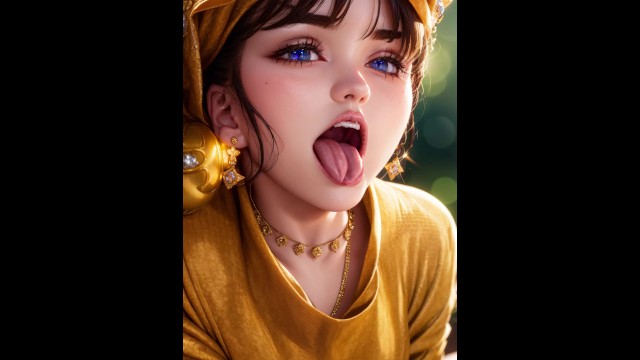 Girl Sticking Out Tongue Anime Hentai SFW AI Art NanoVids