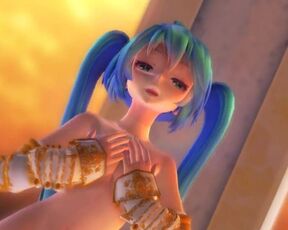 MMD Blue Hair Cutie Sweet Tits Gaping Pussy Views GV00158