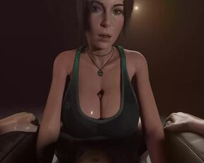 Lara Croft - Titjob and Blowjob