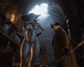 Resident Evil 8 - Nude Lady Dimitrescu Resident Evil Village: Tall Vampire Lady