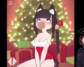 Getting a Blowjob from the Christmas Catgirl