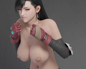 Tifa Grows her Tits at will