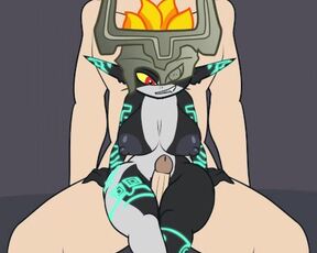 Stacked Midna gives a Thighjob