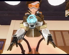 3D HENTAI POV Overwatch Tracer Rides your Dick