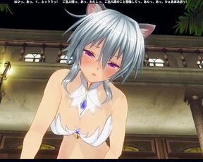 3D HENTAI Neko Girl Masturbates and Cums