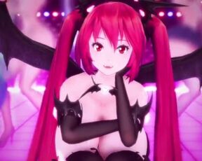 MMD Miku  live Concert Sexy Body and Curvy MILF 3d Hentai Succubus Fap Challenge