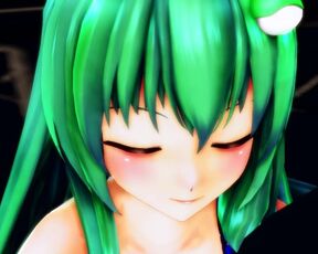 Sanae "you Wanted to see something like This, Right?" [touhou MMD]