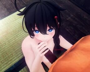 Mmd Bully Blowjob the Big Loser he Feel Shame after getting Sloppy Blowjob and Cum Swallow