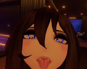 Mute Nympho Sucks your Dick and Rides you Wildly until she Cums in VRChat.