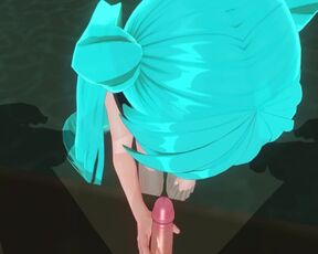 3D HENTAI POV Hatsune Miku Sucks you off