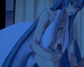 Crossing Lust Part 3 - Esdeath Giving a Hard Handjob