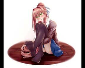 Monika Teases you with her Tongue & Feet and doesn't let you Cum