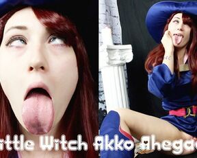 Little Witch Akko Ahegao TEASER OmankoVivi Cosplay Tongue Fetish Anime