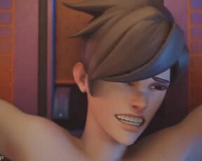 Tracer Is Tickled In DVa's Arcade