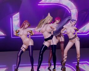 R18-MMD Stellar - Marionette KDA Girls Nude Dance