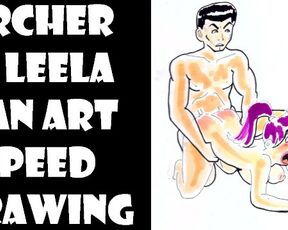 Archer x Leela Doggystyle Fan Art Speed Drawing W/HentaiMasterArt