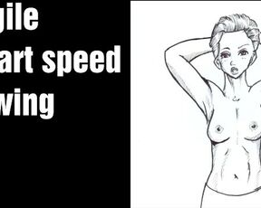 Fragile Topless Fan Art Speed Drawing