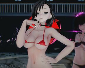 MMD SFW Mitsu and Kaat - Good Night Kiss 1100