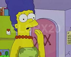 Marge simpson fucking with flanders while no one is home