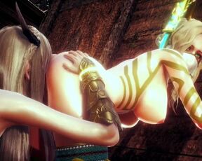 ELF WARRIOR LICKED PUSSY OF THE QUEEN FOREST | 3D Hentai