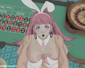 Fire Emblem Three Houses: Hilda Paizuri + Cowgirl creampie at a casino POV