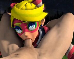 ARMS Twintelle, Min Min and Ribbon Girl 3D Futa!