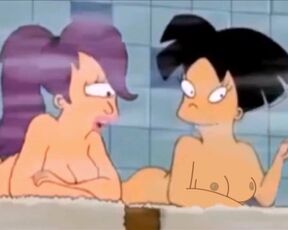 Futurama - Amy Wong Flashing Her Tits in the Sauna