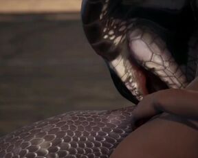 CARNAL INSTINCT meets a snake and makes it suck