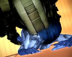 【SEX-MMD】Cortana and Master Chief - Standing Sex Pose【R-18】