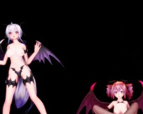 【MMD】Womanizer - Succubus Haku & Teto【R-18】