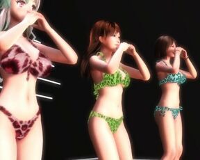 【MMD】WAVE AB-4 & Kanon & Alice (+Facial expression Kasuko)【R-18】