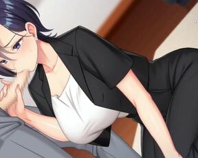 Rin to Shita Tsuma wa GAME | blowjob for the boss in the office