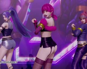 [MMD] Black Pink - How You Like That Hot Naked Dance Ahri Akali Evelynn Kaisa League of Legends KDA