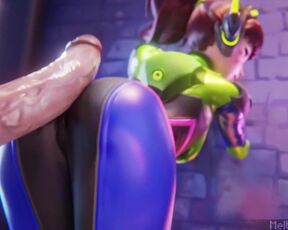 D.Va Teases A Massive Cock