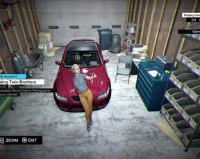 Watch Dogs - Sexy Lady taking selfie on car