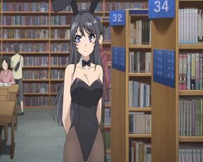 Hentai BunnyGirl in Library