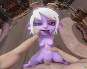 Tristana (league of legends) being used (3d animation with sound)