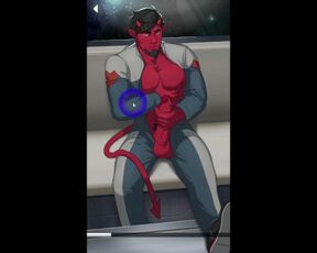 Devil Razix jerking off