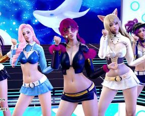 [MMD] BlackPink - Icecream Sexy Kpop Dance Ahri Akali Kaisa Evelynn Seraphine KDA