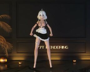 0073 -【R18-MMD】77T - Maid Haku - Everglow Adios