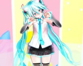 【MMD】Hatsune Miku V2 with Shredding Geigers cat【R-18】