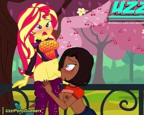 Sunset Shimmer Futa & Tzalanti in the Park Equestria Girls