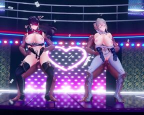 0481 -【R-18 MMD】Bengugu - Genshin Impact 原神 Jean & Beidou - Chocolate cream