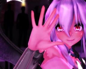 【MMD】Pole dance with huge breasts succubus【R-18】