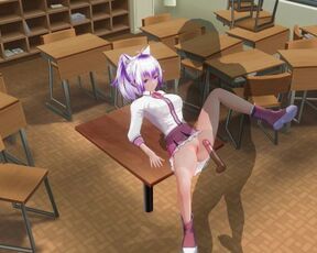 3D HENTAI Schoolgirl fucked in the ass on the table