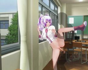 3D HENTAI Schoolgirl fucked at the window in the classroom