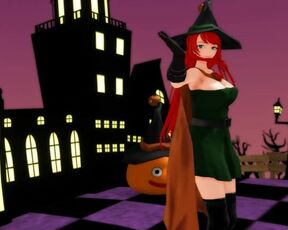 【MMD】Happy Halloween with a female wizard【R-18】