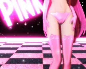 【MMD】Pink Neko Musume Megurine Luka - PiNK CAT【R-18】