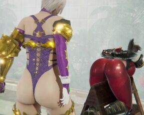 Futa Ivy Valentine Whips Taki Until She Cums Soul Calibur BDSM Bondage 3D Hentai